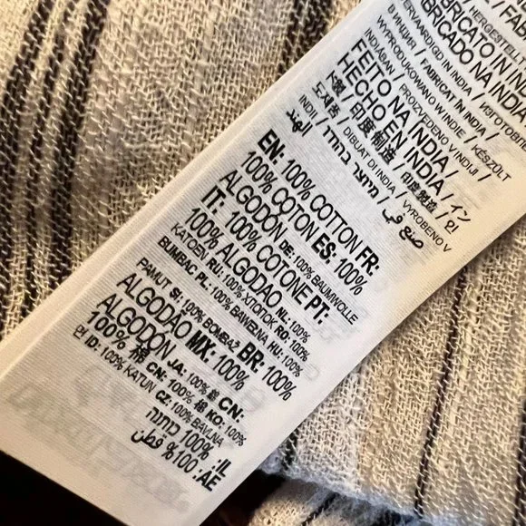 Billabong Grey Stripe Tunic/Coverup M - Picture 12 of 13